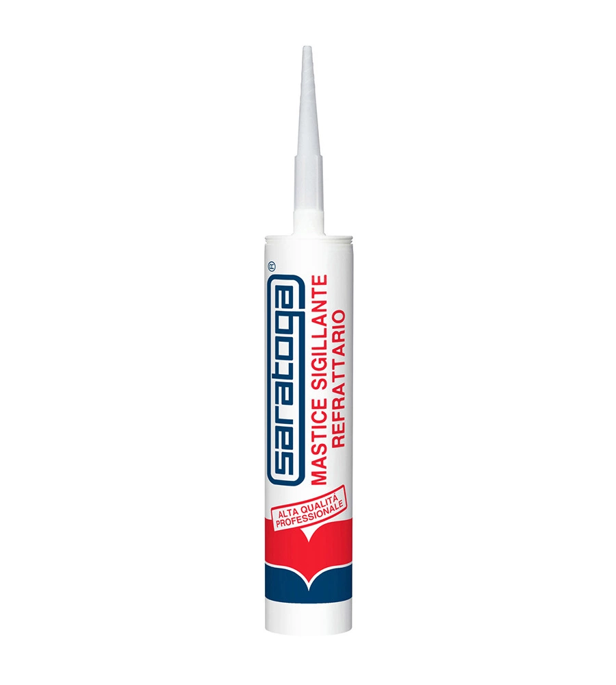 MASTICE REFRATTARIO COLORE BIANCO 420 ML - SARATOGA.